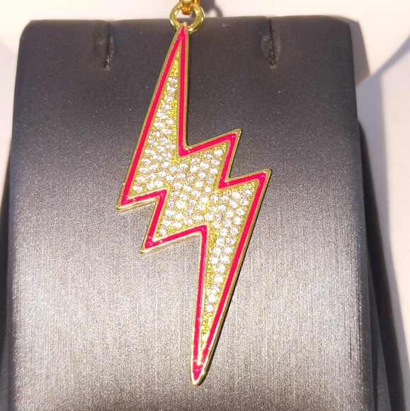 🖤 24" x 3mm Rope Chain + Icy Lighting Bolt - Picture 7 of 8